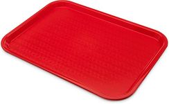 Carlisle FoodService Products CT121605 Café Standard Cafeteria / Fast Food Tray, 12" x 16", Red