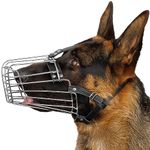 BRONZEDOG Dog Muzzle Wire Basket Metal Mask for Medium Large Dogs (Size 6: German Shepherds)