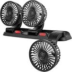 Westspark USB Fans for Car, Three-Head Fans 5V USB Cooling Air Small Personal Desk Fan, 2 Speeds, Electric Adjustable Table Fan for Vehicle SUV RV