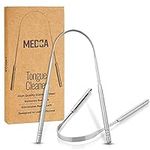 Tongue Scraper - Stainless Steel Tongue Cleaner Brush for Help Getting Rid of Bad Breath and Bacteria | Food Scraper to Keep Your Mouth & Teeth Healthy and Clean - Essential Dental Hygiene Kit