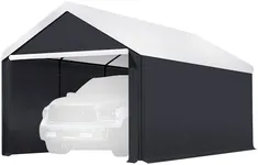 Caravan Canopy Sidewalls Only for Carport, Car Garage Tent & Shed, Domain, 10 x 20 Ft, Black