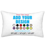 Personalized Pillow Covers Custom Pillow Case with Photo Text Image, Decorative Throw Pillowcase Cushion Covers for Living Room Couch Bed Sofa Chair Farmhouse Multi Standard Size Optional Customized