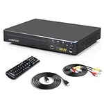 Compact DVD Player for TV - with HDMI/RCA Port, Multi-Region Code Zone Free 1-6, Port USB Input & MIC Output, PAL/NTSC & Remote (LP-099)