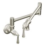 Moen S664SRS Pot Filler Two-Handle Kitchen Faucet, Spot Resist Stainless