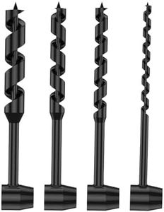 Akorbom 4 Pcs Hand Auger Wood Drill,Bushcraft Gear Hand Auger Drill Survival Tools Scotch Eye Wood Auger Hand Drill Bushcraft Auger Tool for Camping,Outdoor,Hiking,Woodworking (4PCS)