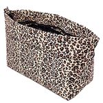 Time Wing Handbag Tote Purse Organizer Insert Bag Liner Shaper Pocketbook Divider Zipper 11 Pockets Compartments Large Leopard