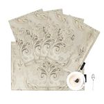 TOPLUXE Placemats 30x45cm, Luxury Table Mats for Dining Room/Banquet/Restaurant/Festival Decoration (Set of 4, Champagne)