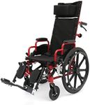 Circle Specialty Ziggo Pro 14" Reclining Manual Wheelchair for Kids, Young Adults. Foldable Design Makes it Easy to Carry and Store. Eye-catching Colored Steel Frame with Straps & Desk Length Armrest