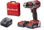 Einhell Power X-Change 50Nm Cordless Drill Driver with 2 Batteries and Charger - 18V Brushless 3-in-1 Combi Drill, Hammer Drill and Screwdriver - TP-CD 18/50 Li-i Impact Drill Set
