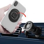 sincetop Car Vent Phone Mount with Vent Lock Hook, Air Vent Car Phone Holder for Horizontal Vent Fin, One Hand Quick Mount & Release Design Cell Phone Holder Mount Compatible with Android and iPhones