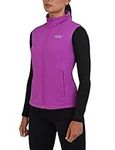 TCA Women's Reflective Flyweight Wind-Proof Running Workout Training Cycling Gilet with Zip Pockets - Neon Fuchsia, XS