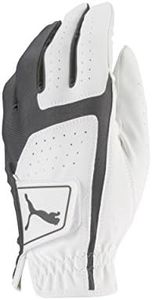 PUMA Golf Men's Flexlite Golf Glove (Bright White-Quiet Shade, Large, Left Hand)