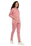 Alan Jones Clothing Women's Cotton Athletic Gym Running Sports Track Suit (Dusty Pink_M)