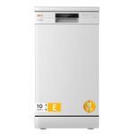 COMFEE' Freestanding Dishwasher CDWEF1034BW-UK 45cm Width, Slimline Dishwasher with 10 place settings, Quick Wash, Hygiene Wash, Delay Start, Half Load, Adjustable Basket - White