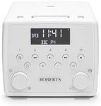 Roberts SOUND49 FM/DAB/DAB+ Digital Radio with Bluetooth, Alarms and CD Player, White