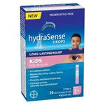 hydraSense Kids for Dry Eyes, Preservative-Free, Naturally Sourced Lubricant, 20 count Single Use Vials