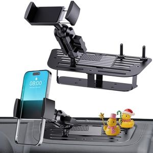 DIAMOOKY Upgraded Metal Phone Mount Compatible with Jeep Wrangler JK JKU 2018 2017 2016 2015 2014 2013 2012 2011 Accessories, Dash Phone Holder with Duck Mounts System Kit