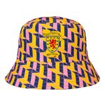 Scotland Official SFA 1990 Third Bucket Hat Navy Yellow Pink M/L