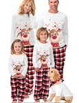 lohill Matching Christmas Pyjamas Set,Family Matching Christmas Pajamas,Christmas Reindeer Nightwear Sleepwear Xmas PJs Set