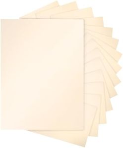 Silunkia 28 Sheets Shimmer Cream Cardstock 8.5 x 11 Ivory Paper, 250gsm/92lb Craft Off White Paper Card Stock for DIY Cards Making, Greeting Cards, Wedding Invitations, Menus, Certificate Paper