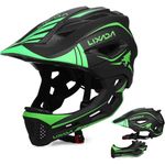 Lixada Kids Full Face Helmet Detachable Child Boys Girls Bike Helmet Protective Gear for Cycling Skateboarding Roller Skating Cycle Helmet 52-58cm