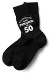 50th Birthday Gift Black Ankle Socks Present for Men 50 Years Old Size 7-12