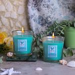 IRIS Wax Home Fragrances Ocean Dream Taper Jar Candle- Pack Of 2-110G Each- Burn Time 25Hr Per Candle