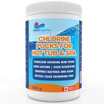 Chlorine Pucks for Hot Tub & Spa: Stabilized Hot Tub Chlorine Pucks (Chlorine Tablets) for Crystal Clear Water - Long Lasting & Slow Dissolving - Prevents Bacteria & Algae