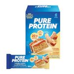 Pure Protein Bars - Nutritious, Gluten Free protein bar, made with Whey protein blend - low sugar, protein snack. Deliciously satisfying. Caramel Churro (Pack of 6)