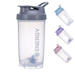 Protein Shaker Cup Sports Supplements Shakers with Mixer Ball Fitness Milkshake Portable Workout Water Cup 500 ml-Grey