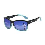 Floating Polarized Fishing Sunglasses for Men Surfing Kayaking UV Protection Unsinkable Water Sport Sun Glasses, Gradient Casual Frame Blue Revo Lens