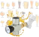 Akozon Keg Charger Mini, Homebrew Beer CO2 Regulator Charger Gas Disconnect Beer Regulator with Plastic Connection 0-60 PSI Pressure Relief Valve Manual Safety 0-60 PSI Pressure Work