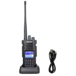 Retevis Ailunce HD1 10W DMR Amateur Radio, Dual Band, Digital Two Way Radio, Type-C 3200mAh Battery, IP67 Waterproof, 16 Keys DTMF, Compatible with Other Ham Radio and Two Way Radio (1 Pcs, Black)