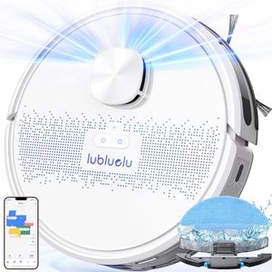 Lubluelu Robot Vacuum 4000Pa, 2 in 1 Robot Vacuum Mop, Lidar Navigation, 5 Editable Mapping,10 No-go Zones,App/Alexa, Robot Vacuum Cleaner for Pet Hair, Carpet,Hard Floor,SL60D（White