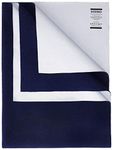 Amazon Brand - Solimo Baby Water Resistant Dry Sheet, Medium, 100cm x 70cm, Navy Blue, Set of 2, Cotton