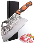 Kitory Serbian Chef Knife Meat Cleaver Forged Butcher Knife Vegetable Meat Chopping Knife, Full Tang, High Carbon Steel, Mosaic Rivet Pakkawood Handle Kitchen Knife for Home&Restaurant,2024 Gifts