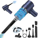 Handheld Vacuum Cleaner, Wireless Car Vacuum Cleaner, 120W Cordless Hand Vacuum, 3 in 1 Mini Vacuum Hoover,Blower,Vacuum Pump, Rechargeable Portable Cordless Vacuum for Vehicle&Home (Blue)