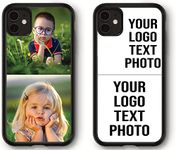 Mobile Stuff Personalised Phone Case for iPhone 11, Shockproof TPU Bumper back Custom Cover Collage Your Own Photo for iPhone 11-6.1 Inch, Personalize with Two Image Collage Layout