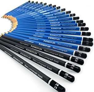 Staedtler Artist Pencils Mars Lumograph, 24 degrees Artist Quality Sketching and Drawing, Tin of 24 (100 G24 S)