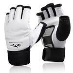 LangRay Punch Bag Training Gloves, Taekwondo Karate Gloves for Sparring Martial Arts Boxing Training for Adults and Kids,White S