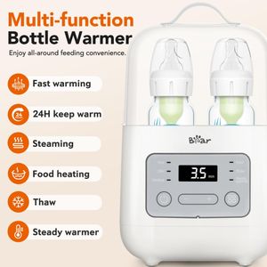 Bear Baby Double Bottle Warmer & Sterilizer – Digital Display, Portable