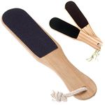 SZXMDKH 2Pack Double Sided Foot Rasp Manicure File Callus, 2-Sided Wooden File, Hard Skin Remover and Callus Removal, Reusable Trimming & Manual Pedicure Black