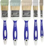 Luigi's Paint Brushes for Walls | 5X Synthetic Bristle Paint Brushes for Painting Walls, Furniture, and More | Large House Paint Brush Set for Walls | Gloss, Stain, and Paintbrush Pack