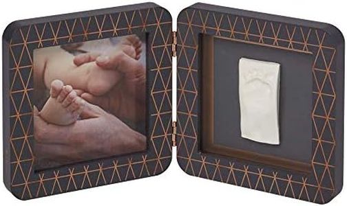 Baby Art My Baby Touch Cornice Singola Portafoto con Kit 1 Impronta per Mano o Piede del Neonato, Edizione Copper, Grigio Scuro con Dettagli Rame