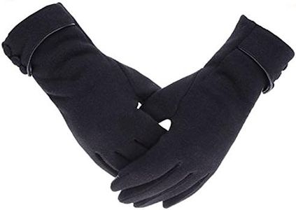 Outrip Gants d'hiver chauds pour femme avec doublure épaisse et coupe-vent pour écran tactile, Noir, M