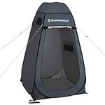 SONGMICS Portable Pop Up Tent, Dressing Room Privacy Shelter, for Outdoor Camping Fishing Beach Shower Toilet, with Zippered Carrying Bag, Dark Grey-Blue GPT01GY