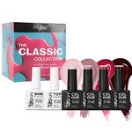 MYGEL by Mylee Nail Gel Polish Classic Collection 4x10ml Colours + Top & Base Coat, UV/LED Soak-Off Nail Art Manicure Pedicure for Professional, Salon & Home Use - Long Lasting & Easy to Apply