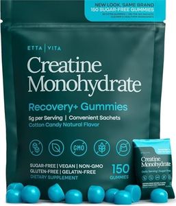 Sugar-Free Creatine Monohydrate Gummies (5g Per Packet) - Potent Creatine Gummies for Men & Women, Supplement for Muscle Support, Cellular Energy, Cognitive Function - Non-GMO, Gluten-Free, Vegan