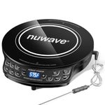 Nuwave Induction Cooktop, Improved Hot Plate with Digital Probe, 106 Temps 100°F-575°F, 3 Watt Settings, Portable Induction Burners for Cooking