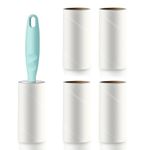 Gadom Lint Roller Refills Set, 300 Sheets Pet Hair Remover Lint Rollers (1 Handle with 5 Refills) Lint Remover Dog Cat Hair Remover Sticky Roller for Clothes Furniture Car Pet Hair Fuzz